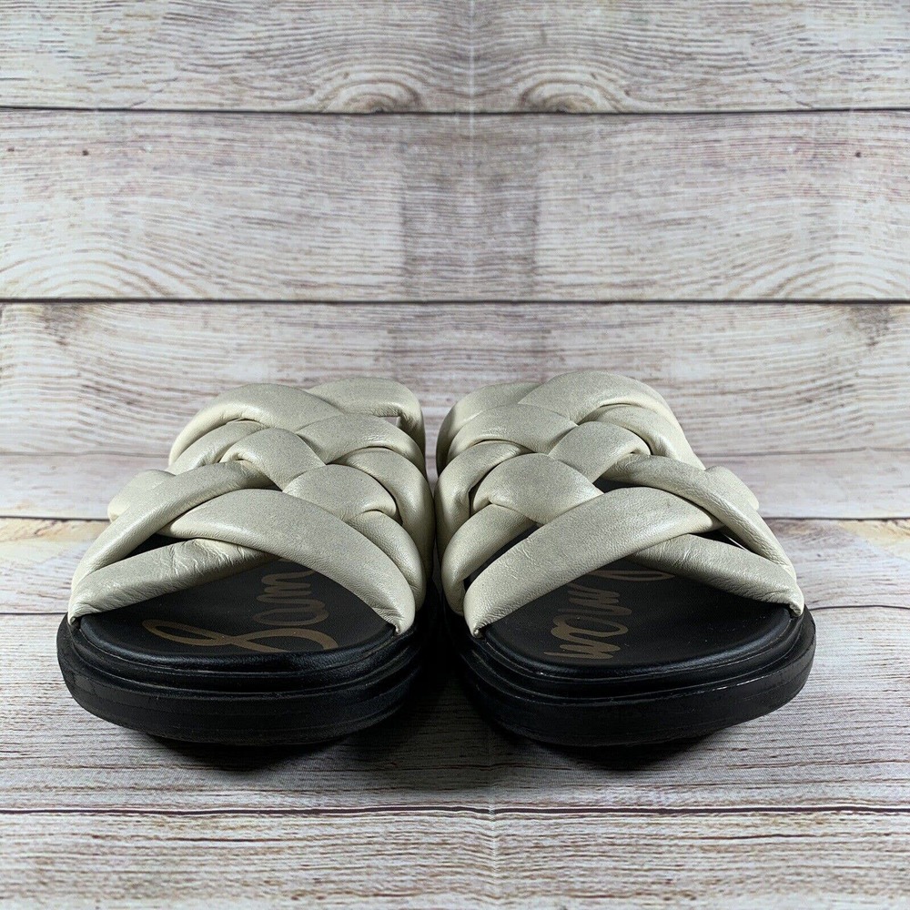 Sam Edelman Vaughn Ivory Leather Sandals Womens Size 8 M - Picture 2 of 8